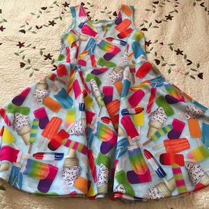 Ice cream design sleeveless dress